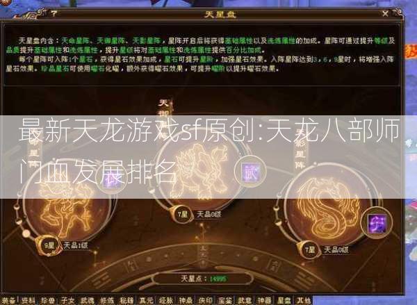 最新天龙游戏sf原创:天龙八部师门血发展排名 第2张
