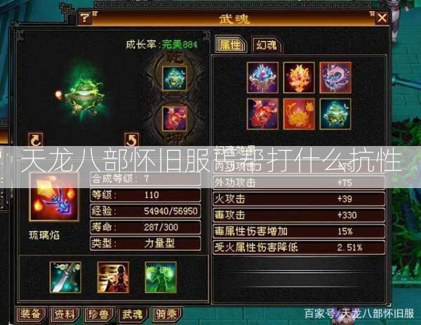 天龙八部怀旧服丐帮打什么抗性 - 酷尚网