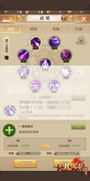 天龙八部门派技能唐门：神秘武术技能  第2张