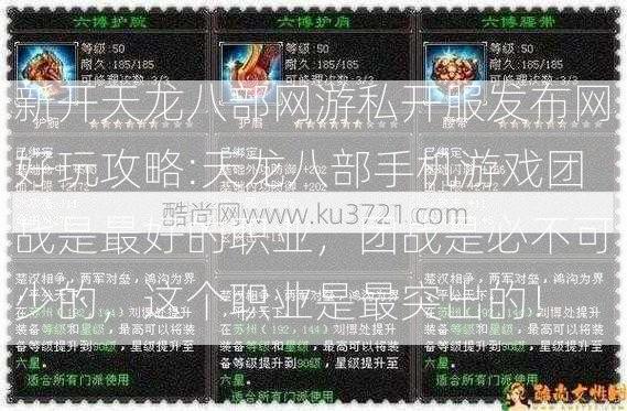 新开天龙八部网游私开服发布网好玩攻略:天龙八部手机游戏团战是最好的职业，团战是必不可少的，这个职业是最突出的！