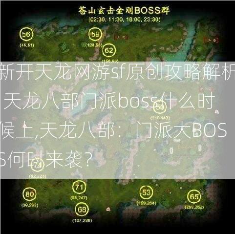 新开天龙网游sf原创攻略解析:天龙八部门派boss什么时候上,天龙八部：门派大BOSS何时来袭？  第2张