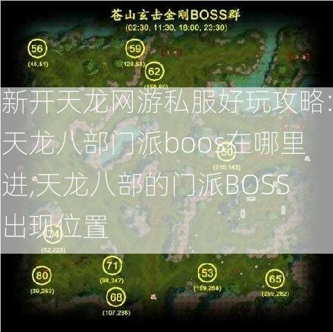 新开天龙网游私服好玩攻略:天龙八部门派boos在哪里进,天龙八部的门派BOSS出现位置