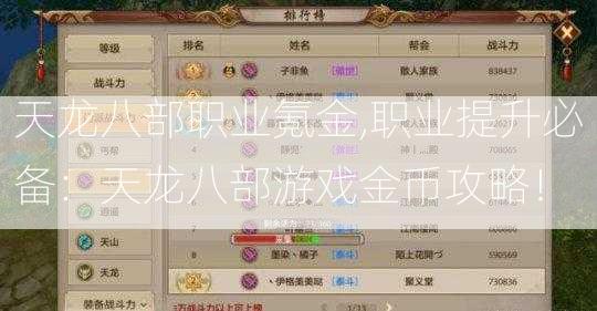 天龙八部职业氪金,职业提升必备：天龙八部游戏金币攻略！  第2张