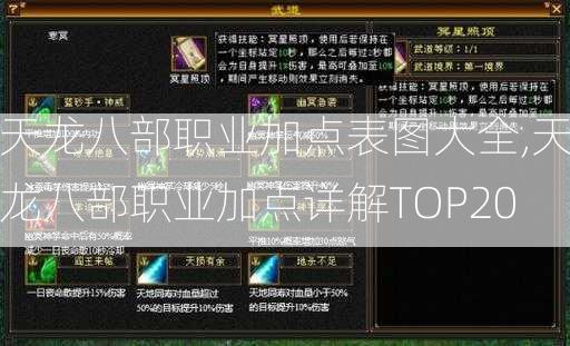 天龙八部职业加点表图大全,天龙八部职业加点详解TOP20  第1张