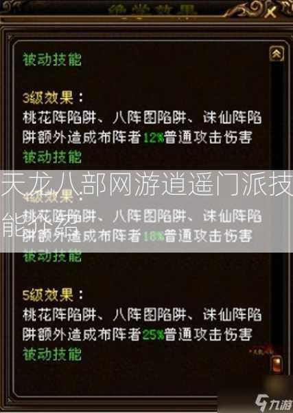 天龙八部网游逍遥门派技能介绍  第1张