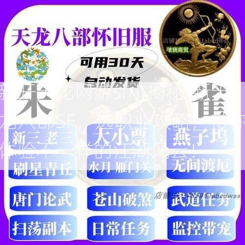 新开天龙网游sf小揭秘:新天龙八部SF，选职业攻略，带你体验不一样的江湖风云！  第2张