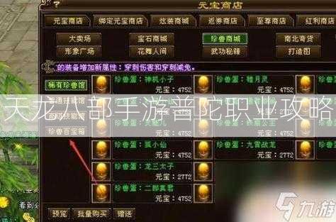 天龙八部手游普陀职业攻略  第2张