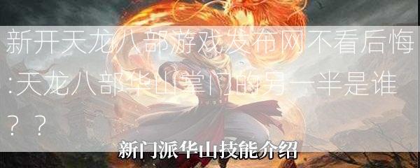 新开天龙八部游戏发布网不看后悔:天龙八部华山掌门的另一半是谁？？  第2张