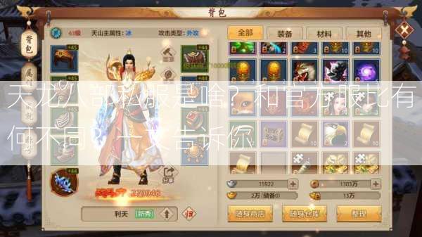 天龙八部私服是啥？和官方服比有何不同？一文告诉你  第1张