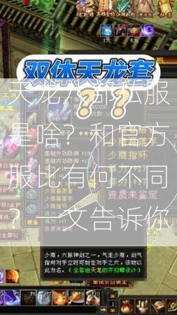 天龙八部私服是啥？和官方服比有何不同？一文告诉你  第3张