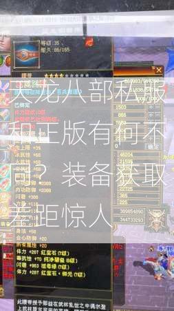 天龙八部私服和正版有何不同？装备获取差距惊人  第2张