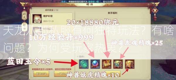天龙八部私服有何独特玩法？有啥问题？为何受玩家热衷？  第1张