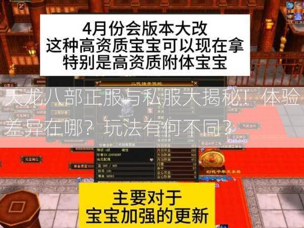 天龙八部正服与私服大揭秘！体验差异在哪？玩法有何不同？  第1张