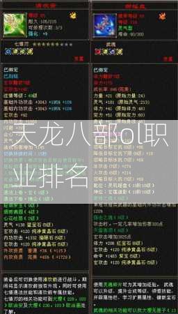 天龙八部ol职业排名  第1张