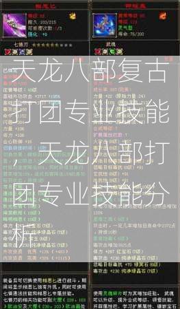 天龙八部复古打团专业技能，天龙八部打团专业技能分析  第2张