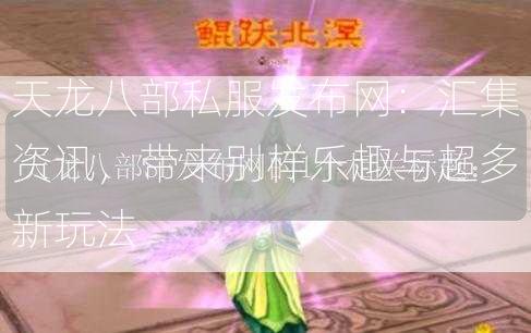 天龙八部私服发布网：汇集资讯，带来别样乐趣与超多新玩法