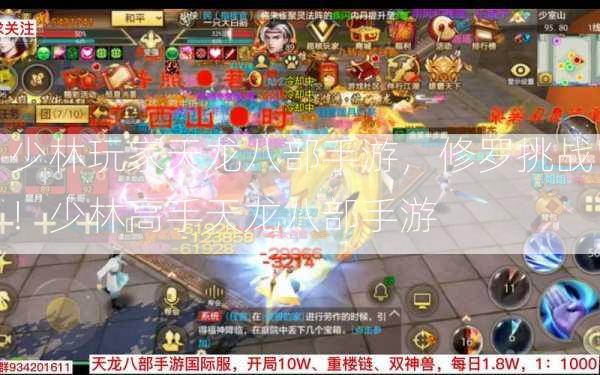 少林玩家天龙八部手游，修罗挑战！少林高手天龙八部手游  第2张