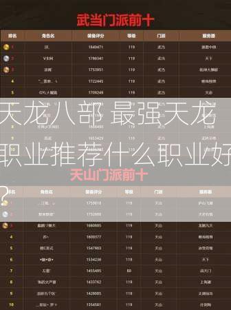 天龙八部 最强天龙职业推荐什么职业好？  第2张