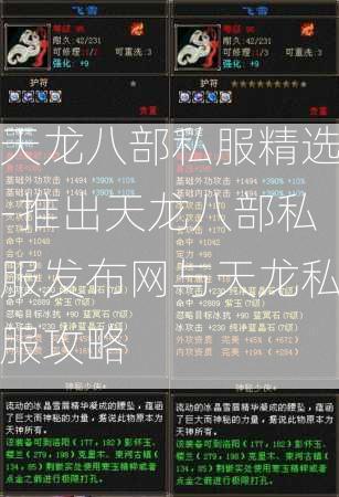 天龙八部私服精选-推出天龙八部私服发布网与天龙私服攻略  第3张