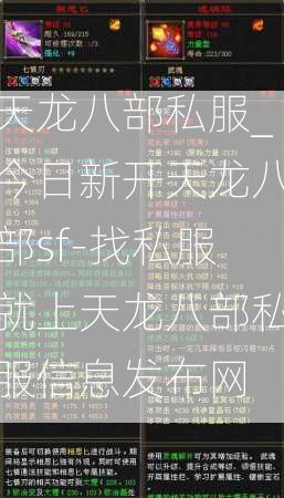 天龙八部私服_今日新开天龙八部sf-找私服就上天龙八部私服信息发布网  第4张